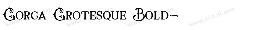 Gorga Grotesque Bold字体转换